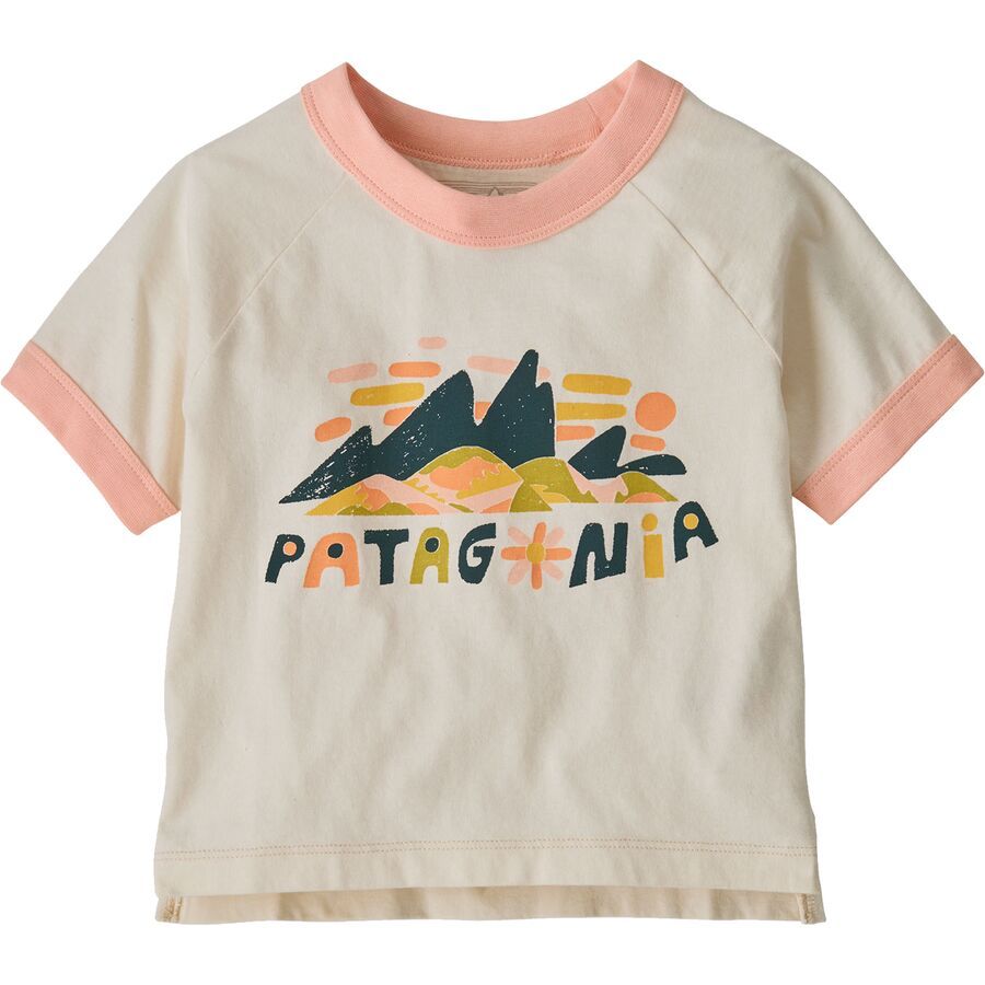 Patagonia Baby Ringer T-Shirt - Infants' Fitz Roy Superbloom: Undyed Natural