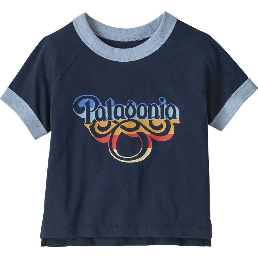 Patagonia Baby Ringer T-Shirt - Toddlers' Range Rambler: New Navy