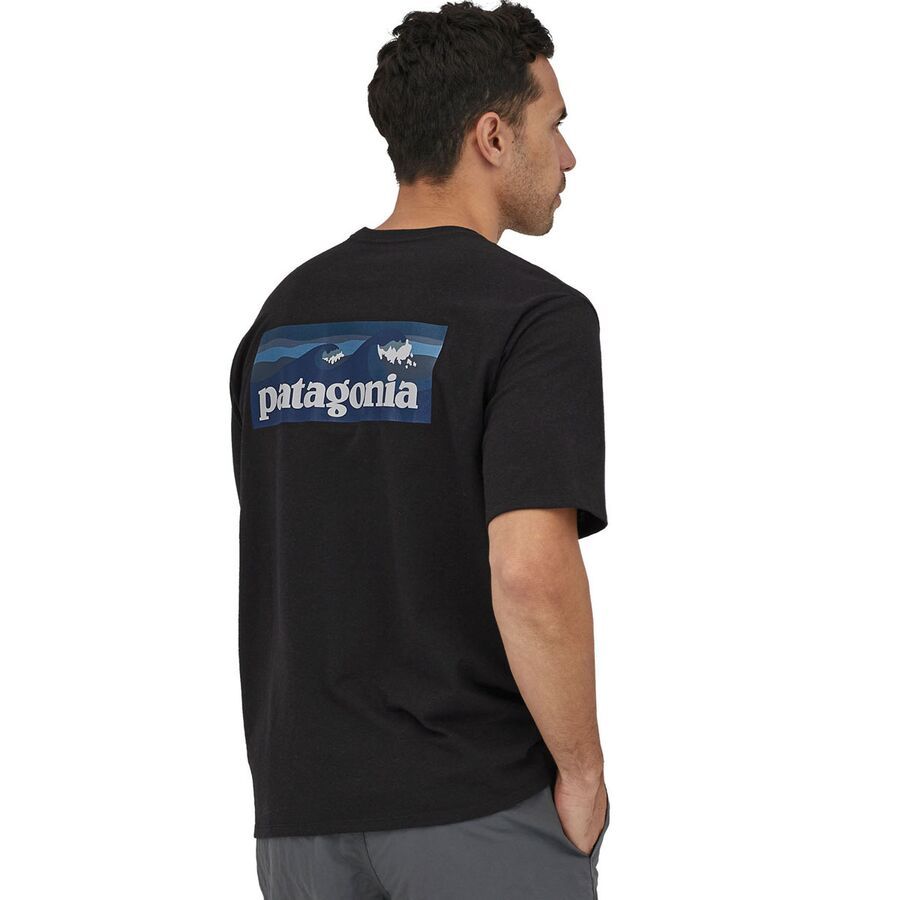 Patagonia Boardshort Logo Pocket Responsibili-Tee - Men's Ink Black