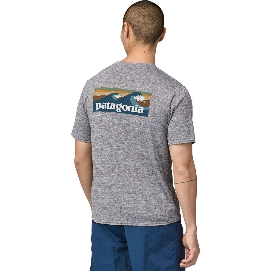 Patagonia Cap Cool Daily Graphic Shirt - Waters - Men's Boardshort Logo Abalone Blue: Feather Grey