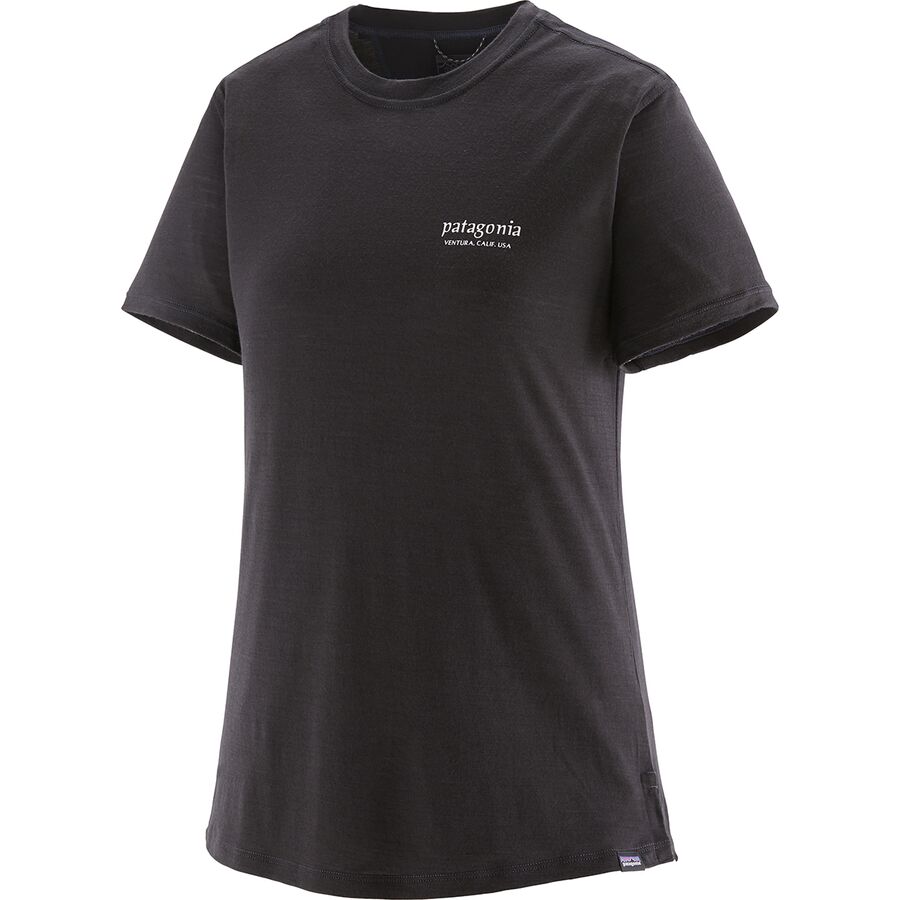 Patagonia Cap Cool Merino Blend Graphic Shirt - Women's Fitz Roy Strata: Graze Green
