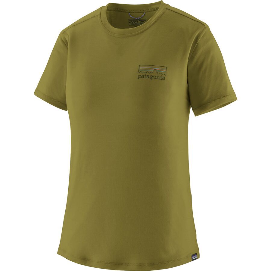 Patagonia Cap Cool Merino Blend Graphic Shirt - Women's Fitz Roy Strata: Graze Green