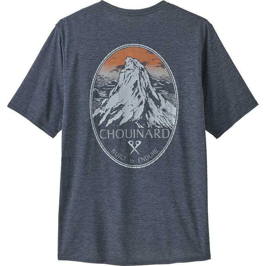 Patagonia Capilene Cool Daily Graphic Lands Shirt - Men's Chouinard Crest: Smolder Blue X-Dye Patagonia Capilene Cool Daily Graphic Lands Shirt - Men's Chouinard Crest: Smolder Blue X-Dye