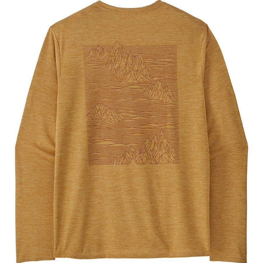 Patagonia Capilene Cool Daily Graphic Long-Sleeve Shirt - Men's Strataspire: Beeswax Tan X-Dye
