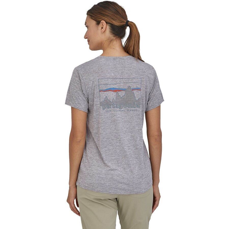 Patagonia Capilene Cool Daily Graphic Short-Sleeve Shirt - Women's 73 Skyline/Feather Grey