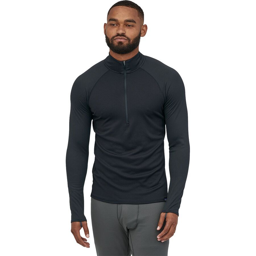Patagonia Capilene Midweight Zip-Neck Top - Men's Black