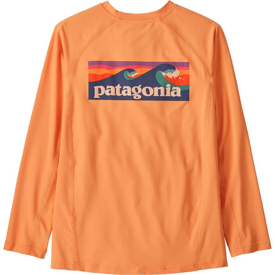 Patagonia Capilene Silkweight Long-Sleeve Rashguard - Kids' Boardshort Logo: Heirloom Peach