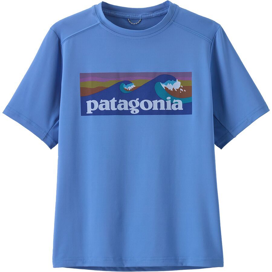 Patagonia Capilene Silkweight T-Shirt - Kids' Boardshort Logo: Abundant Blue