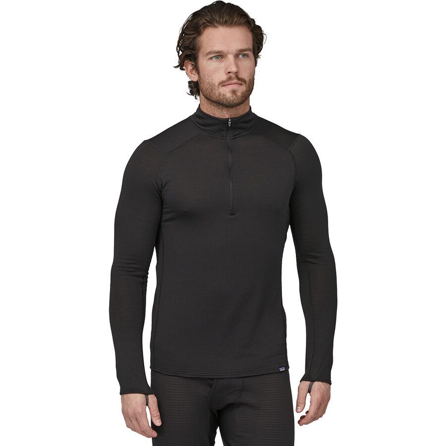 Patagonia Capilene Thermal Weight Zip-Neck Top - Men's Black