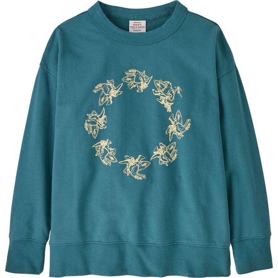 Patagonia Crew Sweatshirt - Kids' Gator Going Gone: Wetland Blue