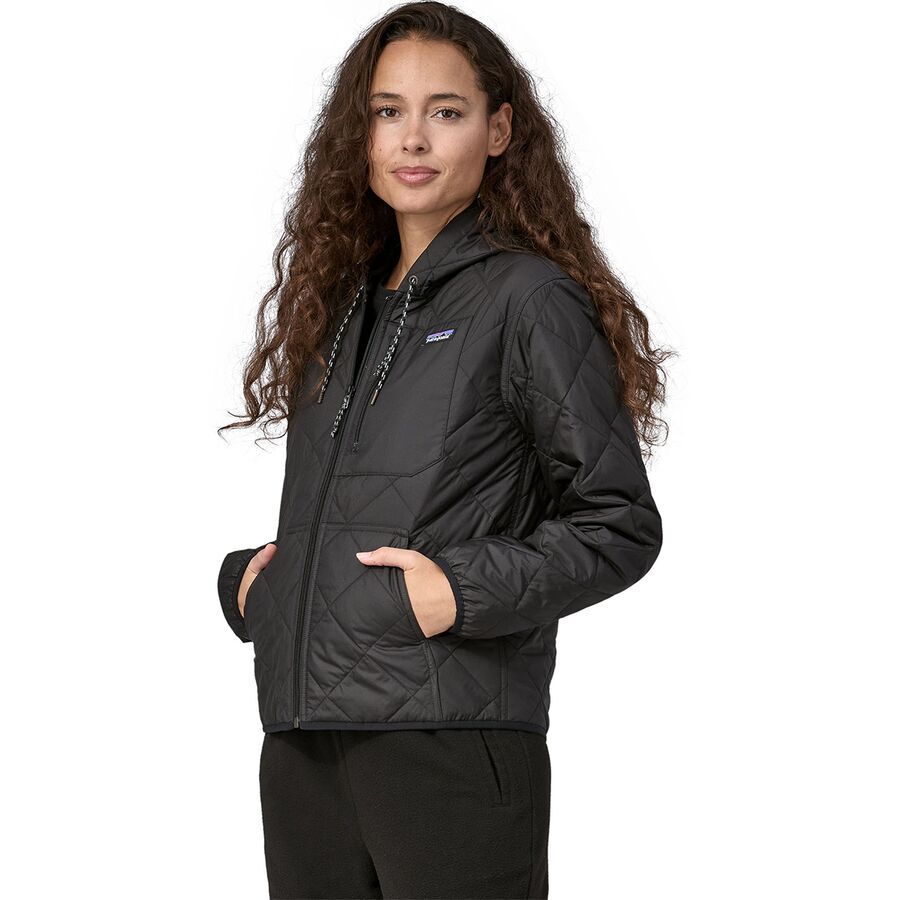 Patagonia Diamond Quilted Bomber Hoodie - Women's Black