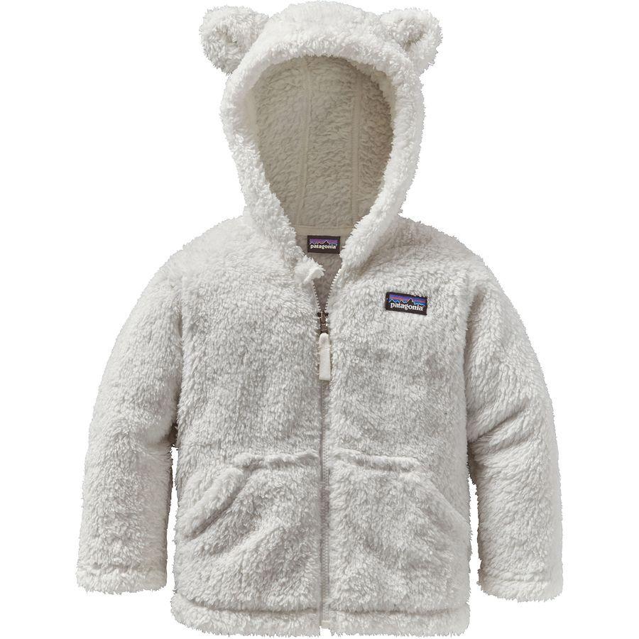 Patagonia Furry Friends Fleece Hooded Jacket - Infants' Birch White