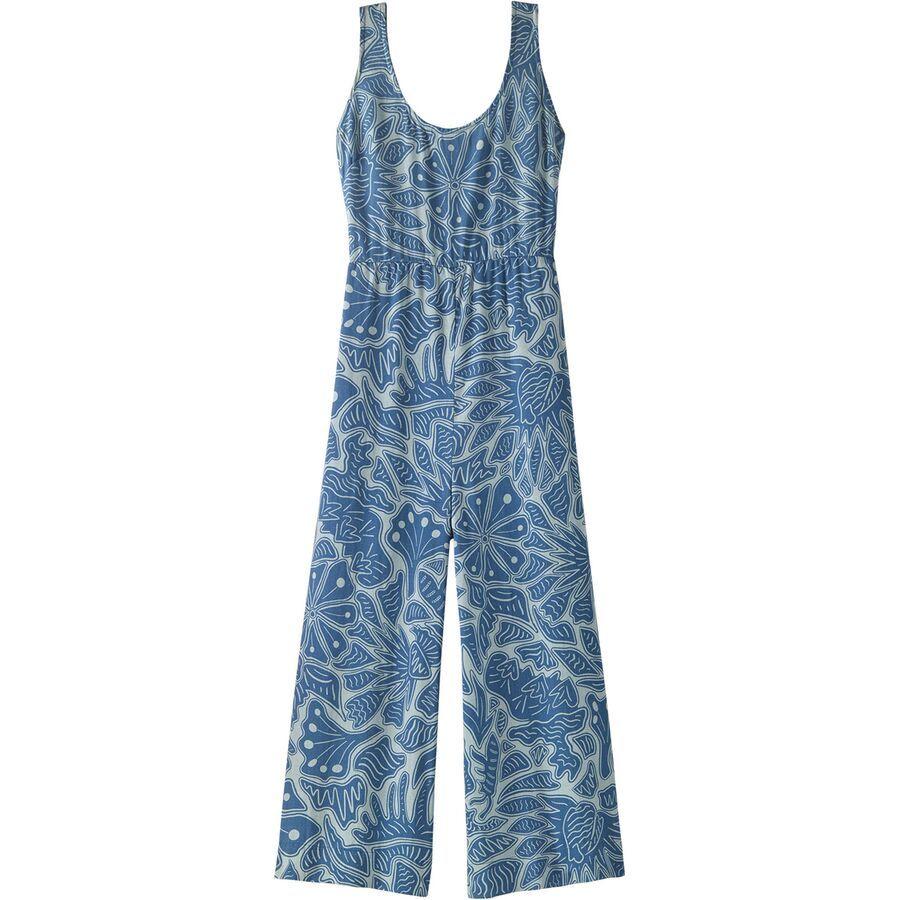 Patagonia Garden Island Jumpsuit - Women's Bees and Flowers: Thermal Blue