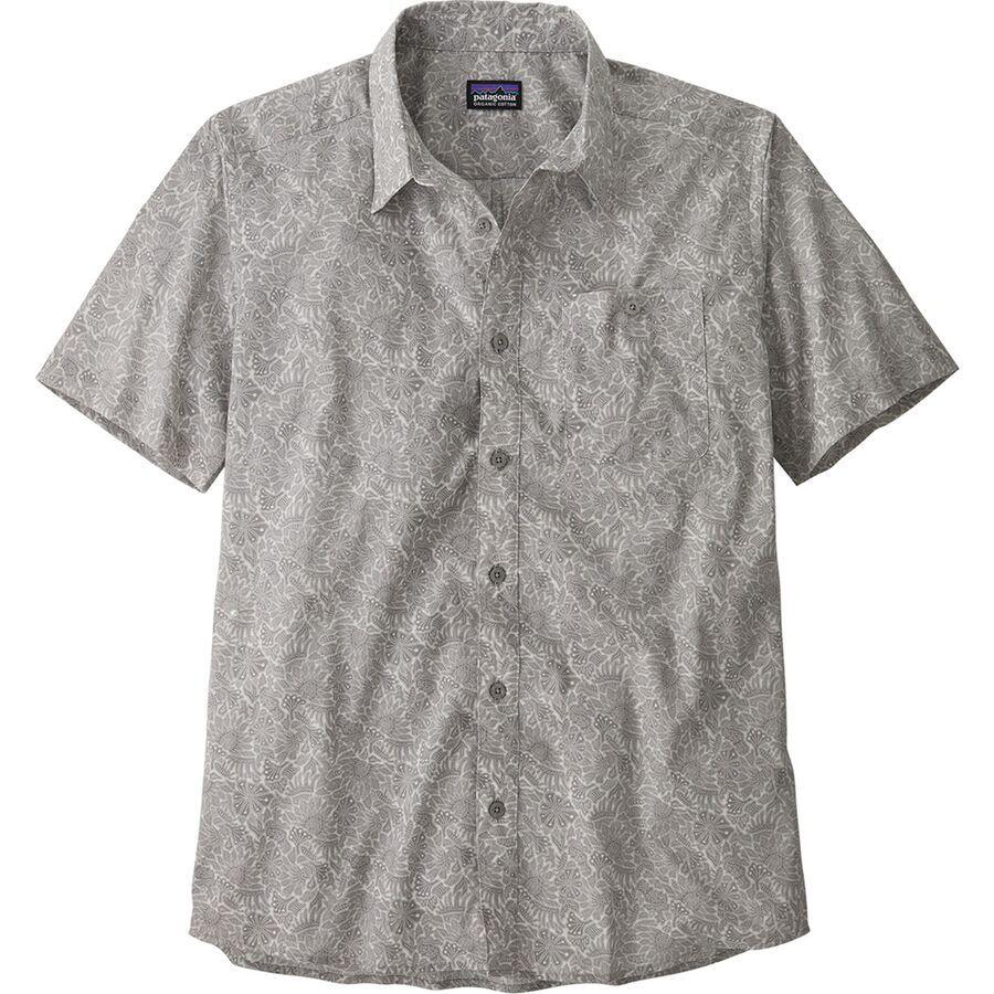Patagonia Go To Slim Fit Shirt - Men's Bees and Flowers: Salt Grey