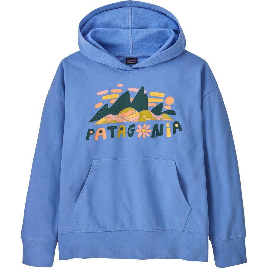 Patagonia Hooded Sweatshirt - Kids' Fitz Roy Superbloom: Abundant Blue