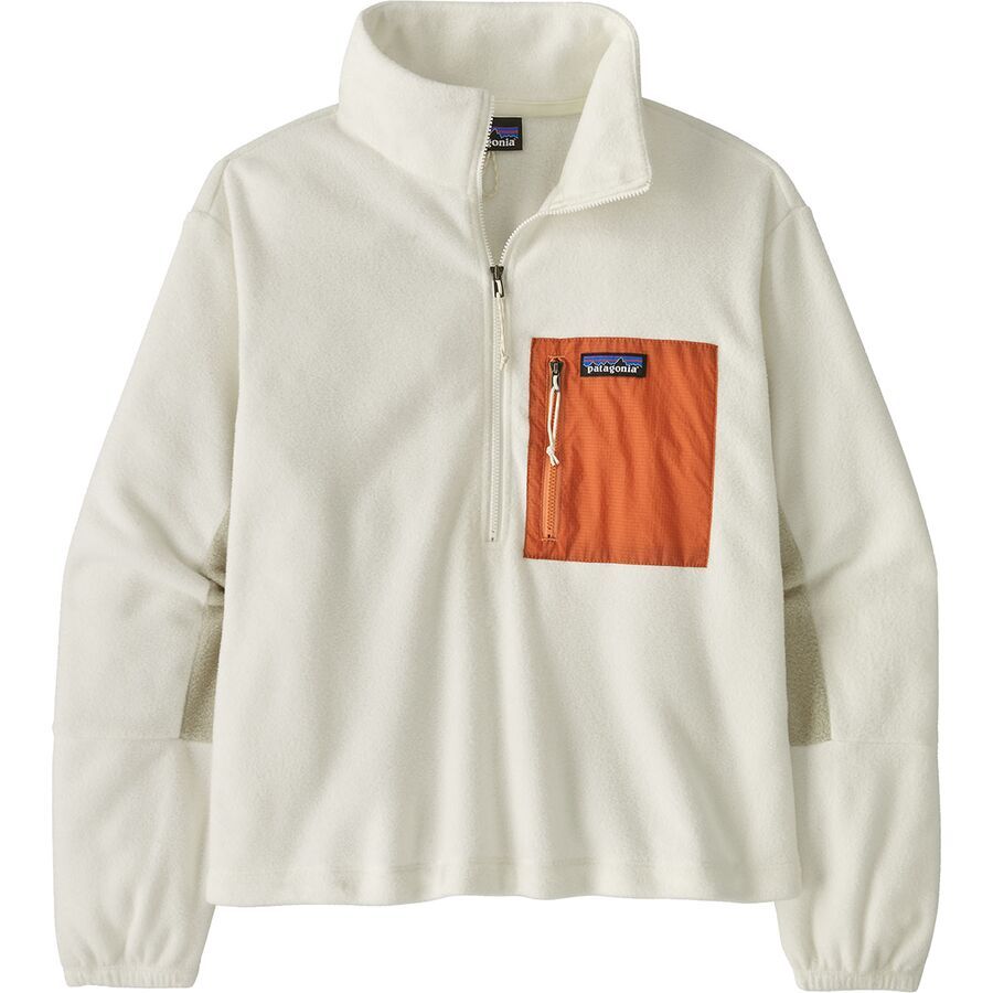 Patagonia Microdini Half-Zip Fleece - Women's Birch White/Rock Melon