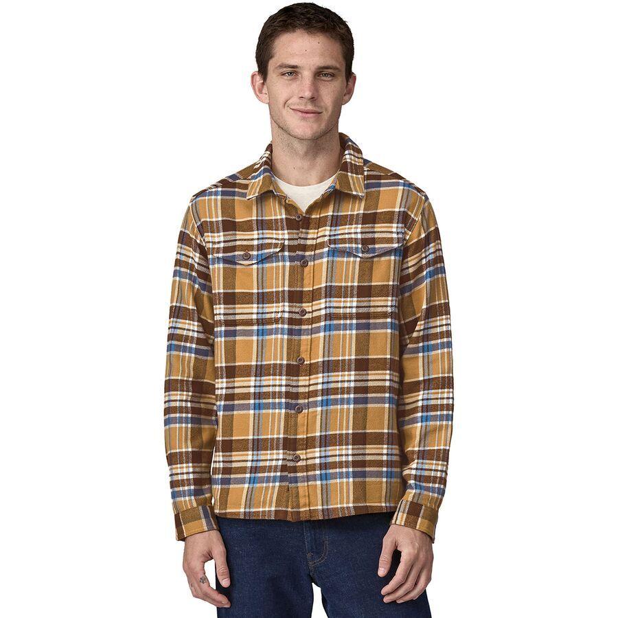 Patagonia Organic Cotton MW Long-Sleeve Fjord Flannel Shirt - Men's Adventurer: Pufferfish Gold