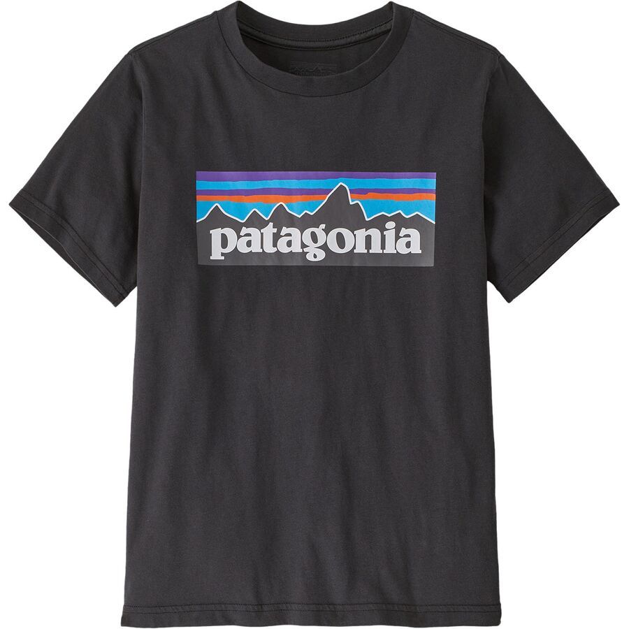 Patagonia P-6 Logo T-Shirt - Kids' Ink Black