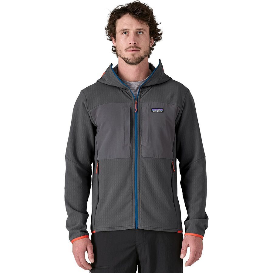 Patagonia R2 TechFace Hooded Fleece Jacket - Men's Forge Grey