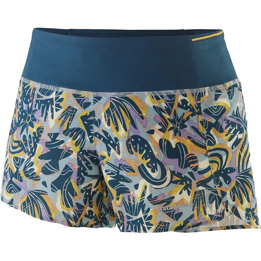 Patagonia Strider Pro 3in Running Short - Women's Wild Botanist: Thermal Blue