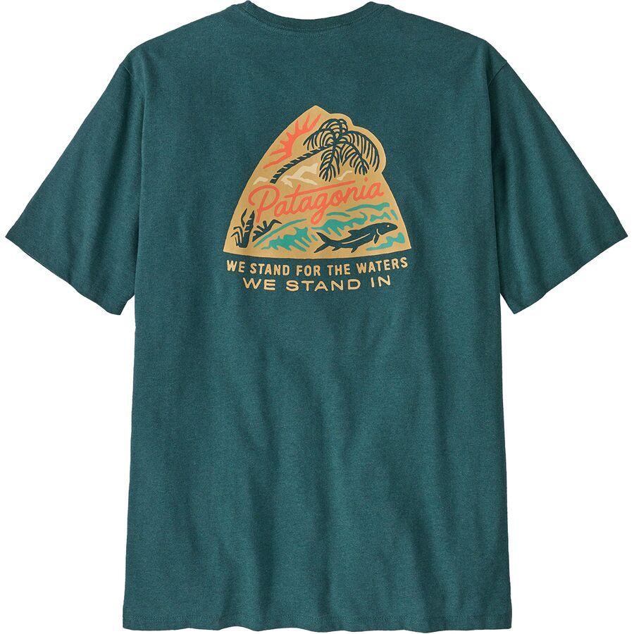 Patagonia Take a Stand Responsibili-Tee Shirt - Men's Bayou Badge: Wetland Blue