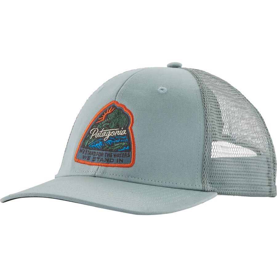 Patagonia Take a Stand Trucker Hat Bayou Badge: Thermal Blue