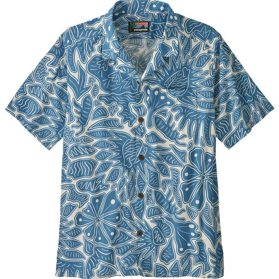 Patagonia Tidal Threads Camp Shirt - Men's Bees and Flowers: Still Blue
