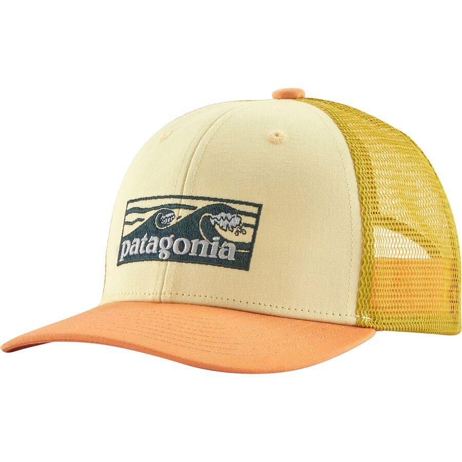Patagonia Trucker Hat - Kids' Boardshort Logo Tones: Buttercup Yellow