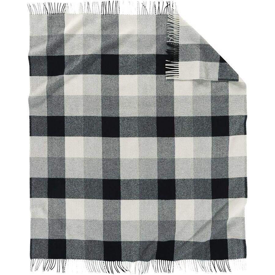 Pendleton Eco-Wise Wool Washable Fringe Throw Blanket Black/Ivory