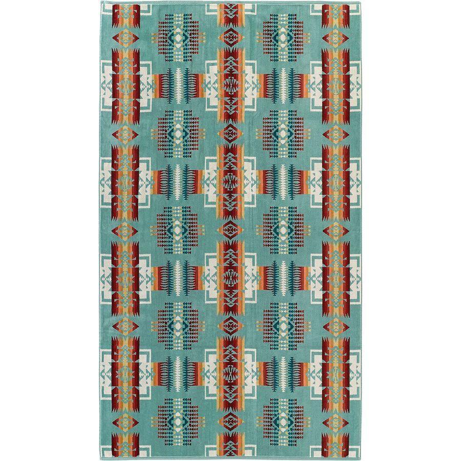 Pendleton Oversized Jacquard Towel Chief Joseph/Aqua