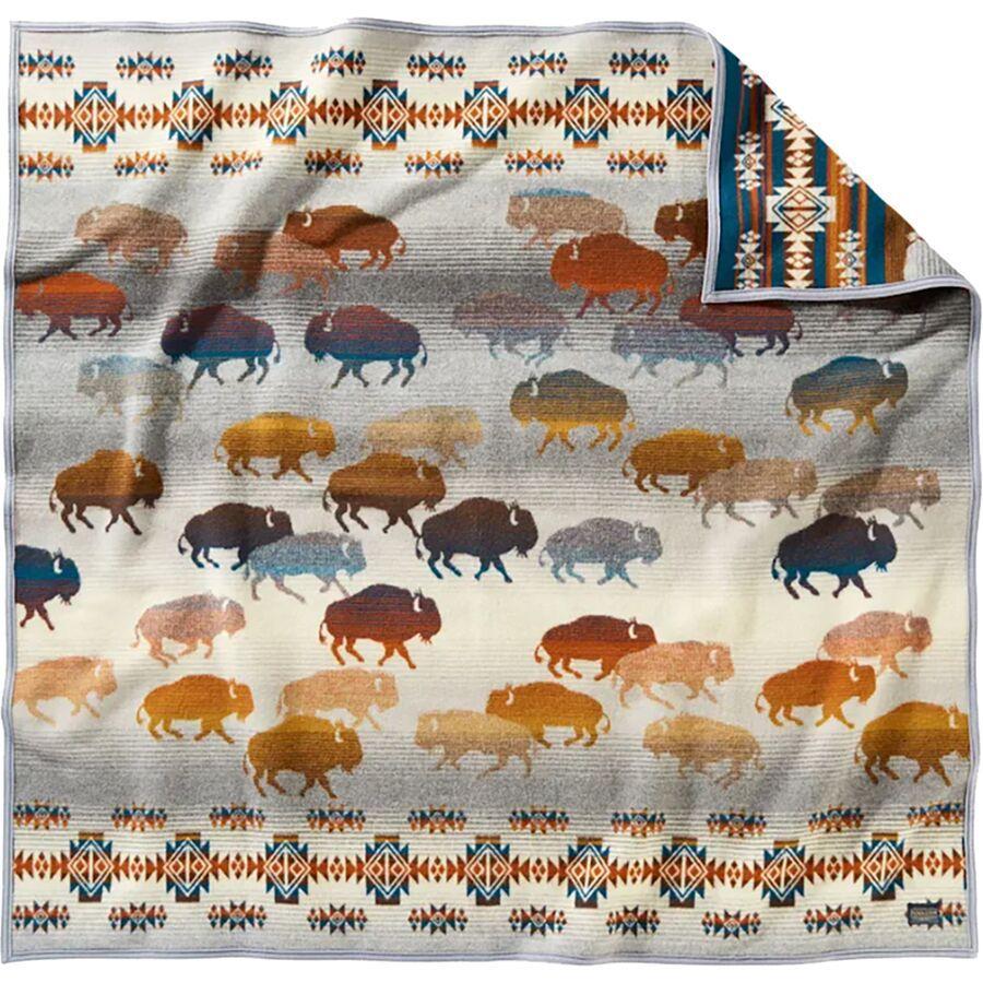 Pendleton Prairie Rush Hour Throw Blanket Grey