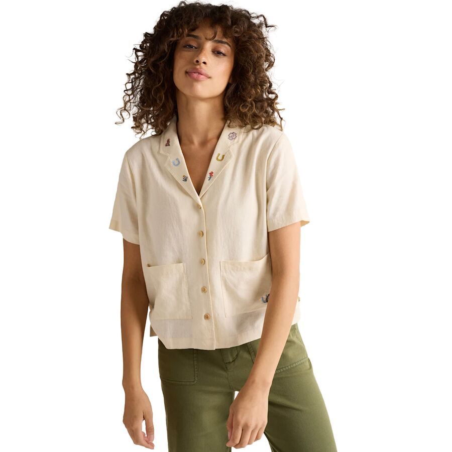 Pendleton Short-Sleeve Embroidered Shirt - Women's Natural