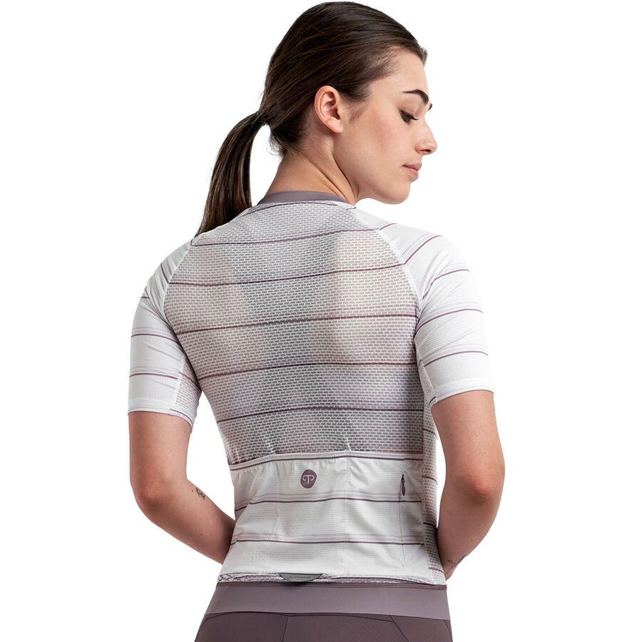 Peppermint Cycling Signature Light Weight Short-Sleeve Jersey - Women's Stripe Mist
