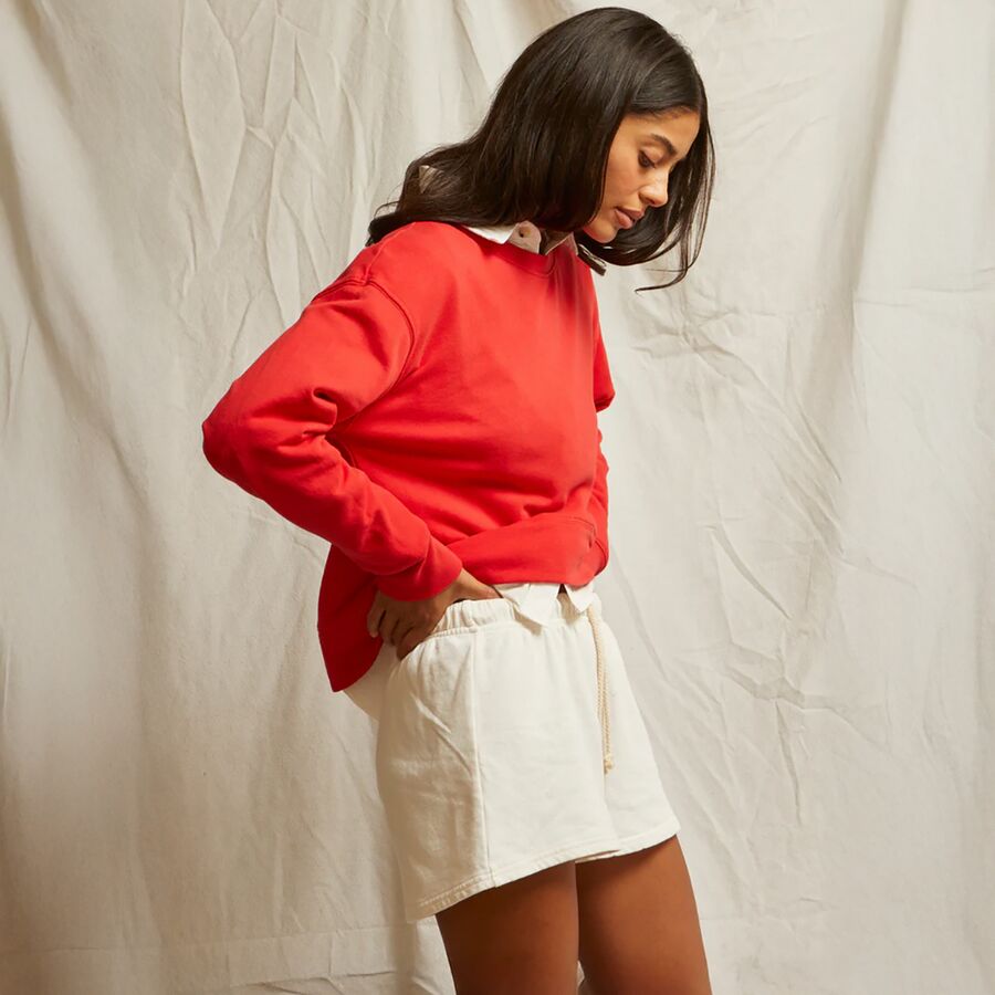 Perfectwhitetee French Terry Sweat Shorts - Women's Bright Ivory