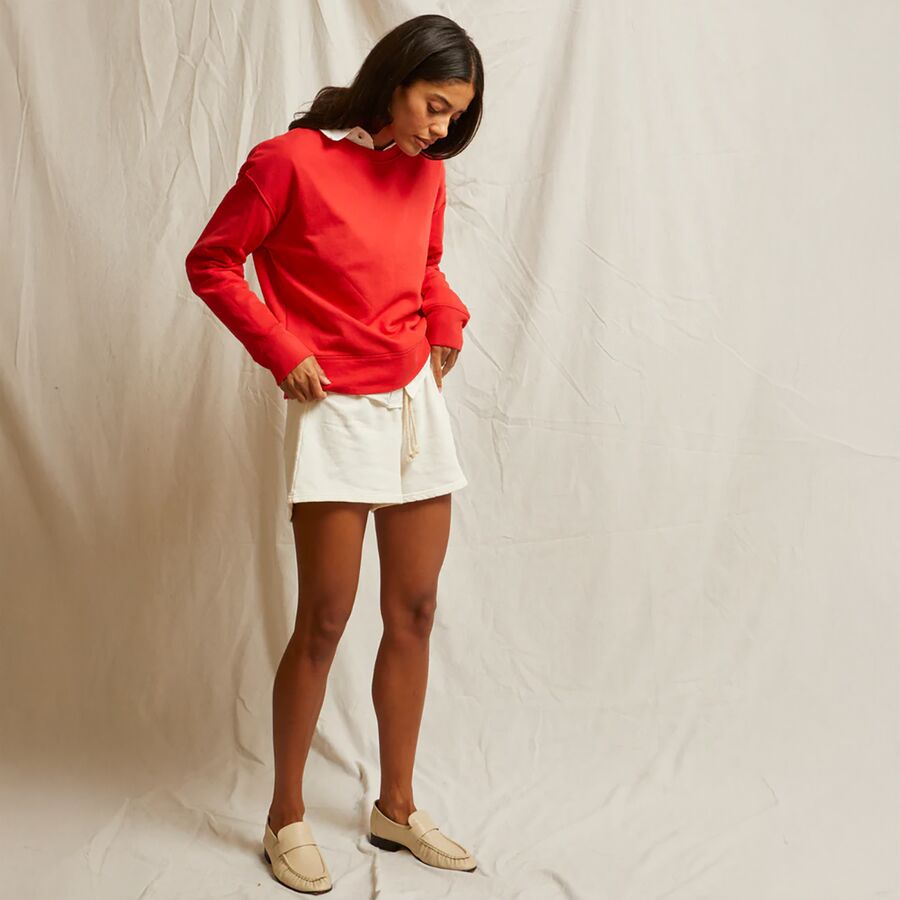Perfectwhitetee French Terry Sweat Shorts - Women's Bright Ivory