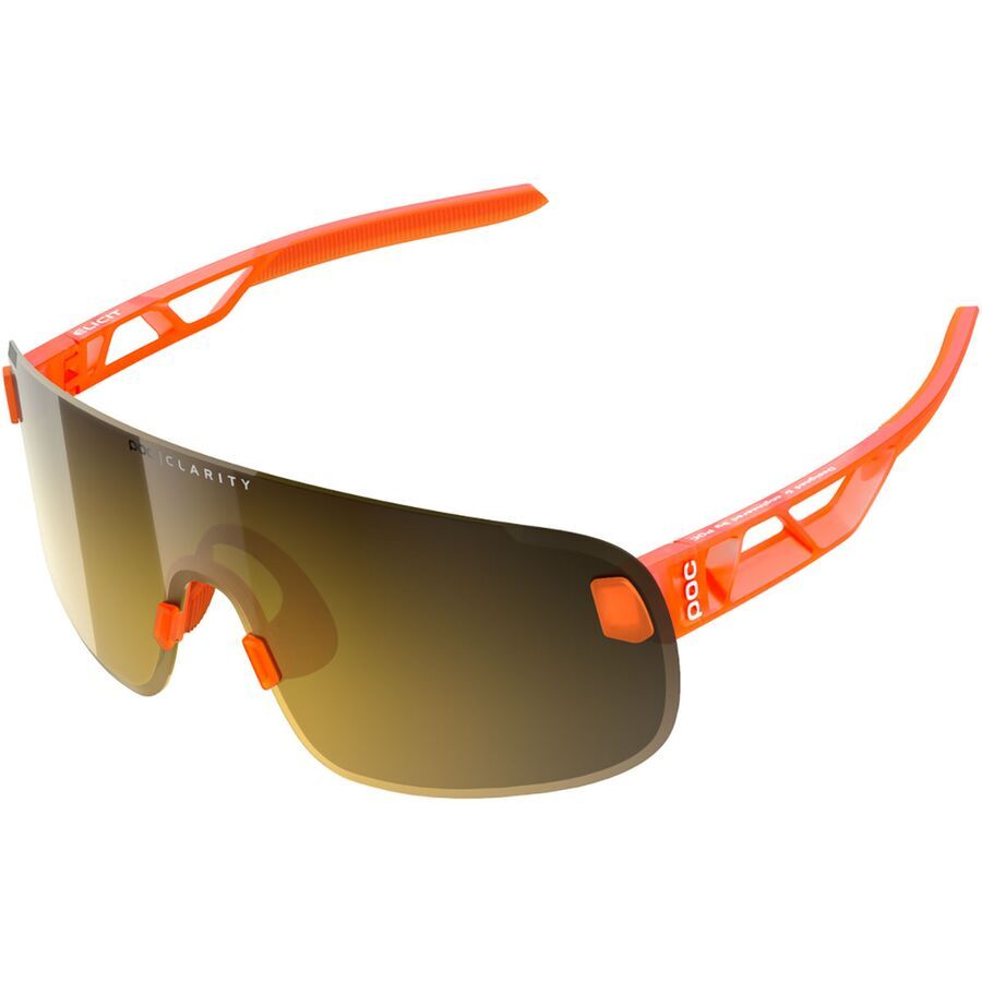 POC Elicit Sunglasses Fluo. Orange Translucent/Clarity Road/Partly Sunny Gold