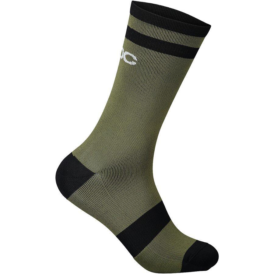 POC Lure MTB Long Sock Epidote Green/Uranium Black