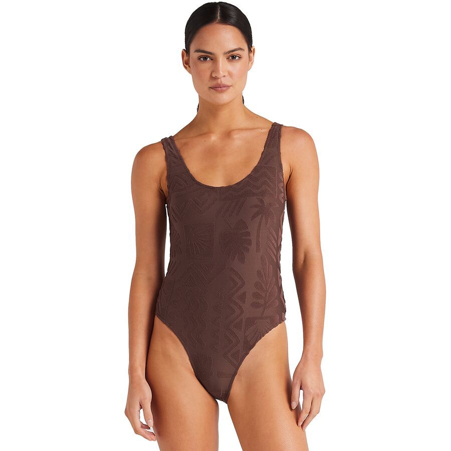 Poolside Paradiso Mai Tai Scoop One-Piece Swimsuit - Women's Chocolate