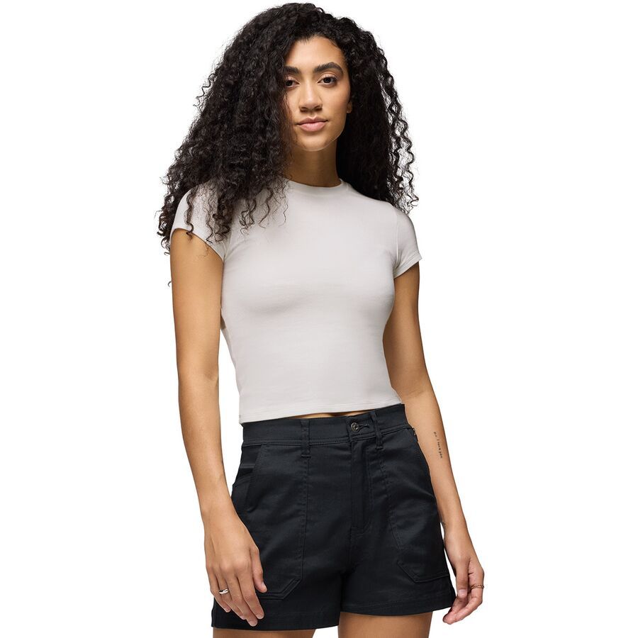 prAna Baby Rib Short-Sleeve T-Shirt - Women's Soft White