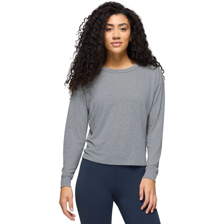 prAna Cozy Up Long-Sleeve Crew - Women's Heather Grey