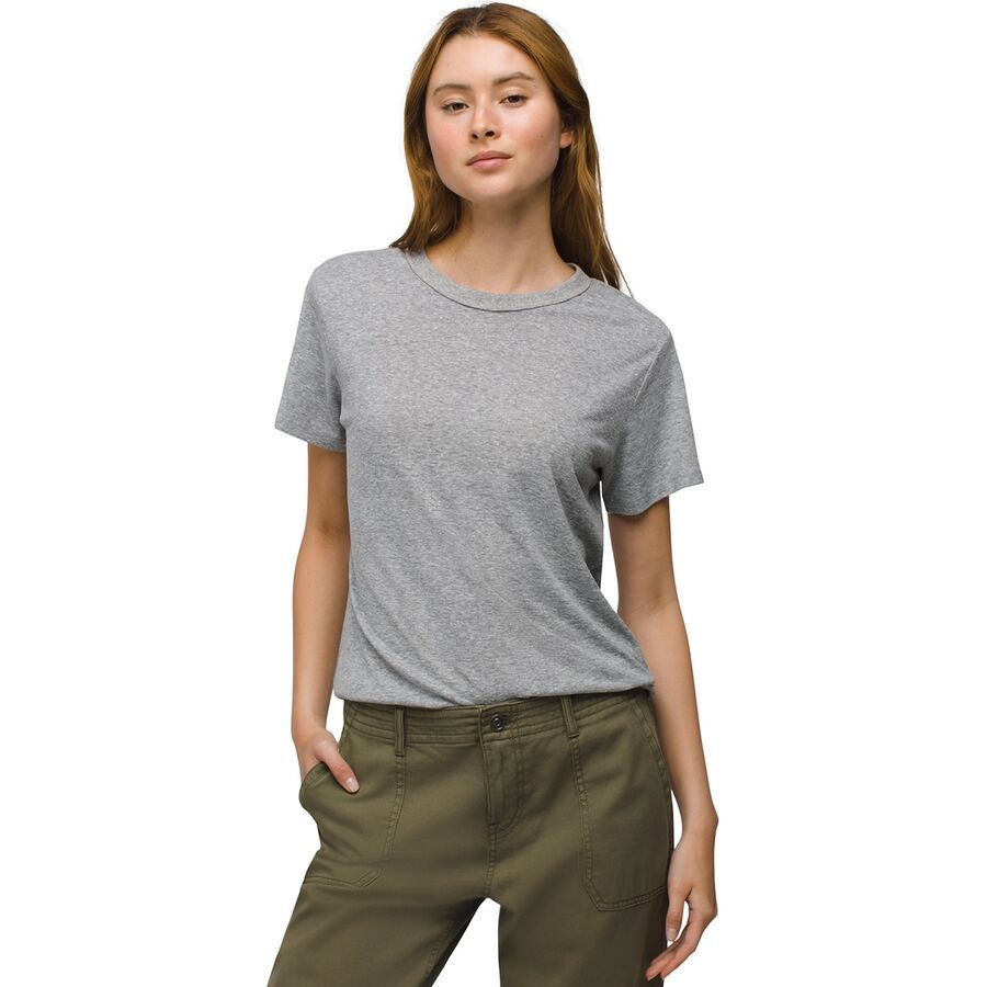 prAna Cozy Up Short-Sleeve T-Shirt - Women's Heather Grey
