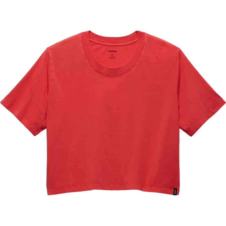 PrAna Everyday Crop T-Shirt - Women's Rose Fire