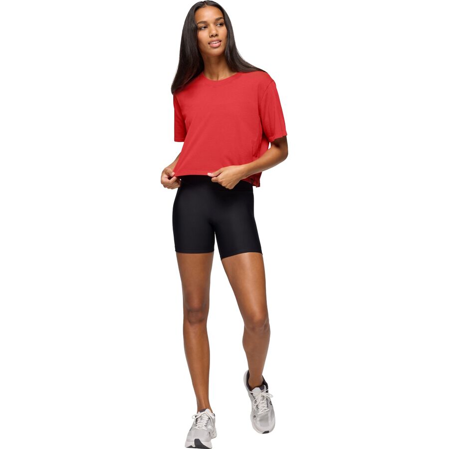 PrAna Everyday Crop T-Shirt - Women's Rose Fire