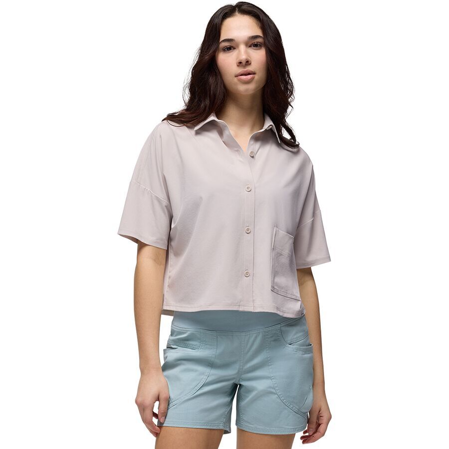 prAna Railay Short-Sleeve Button Down Shirt - Women's Almond