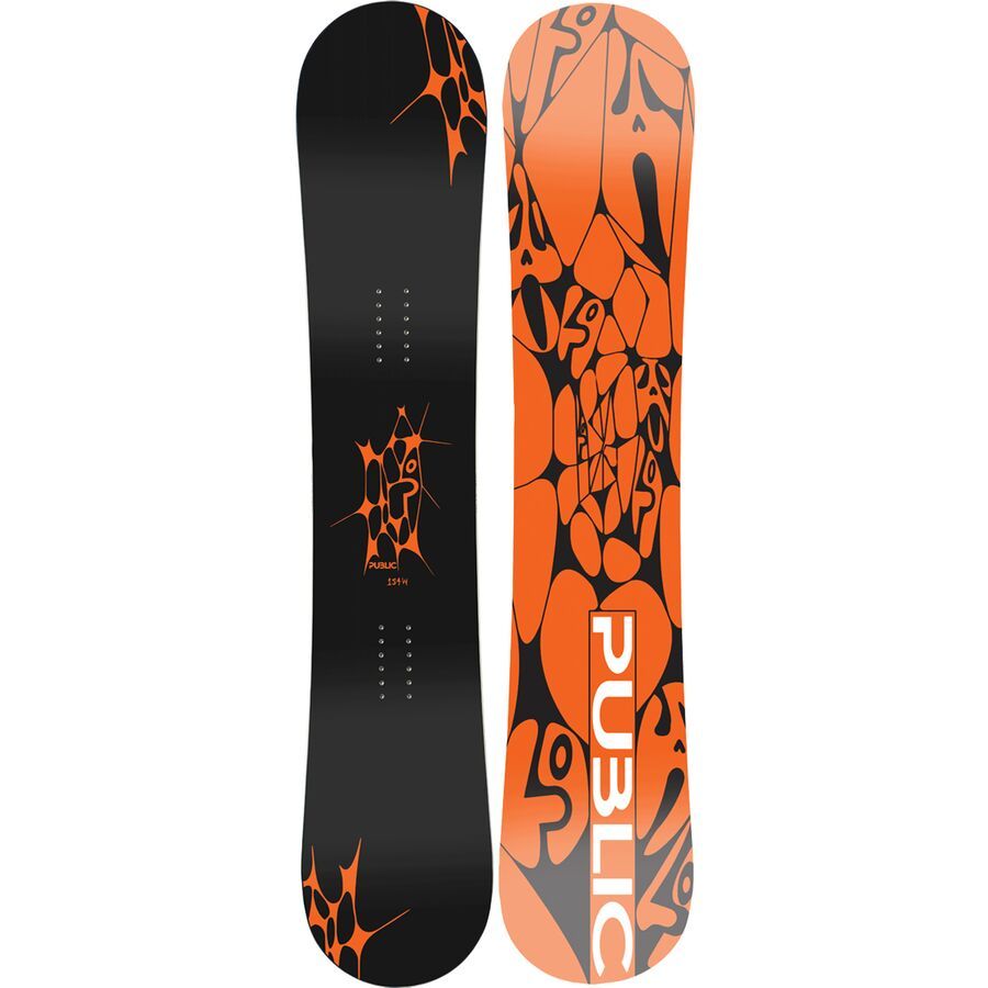 PUBLIC Snowboards General Public Snowboard - 2025 Black/Orange