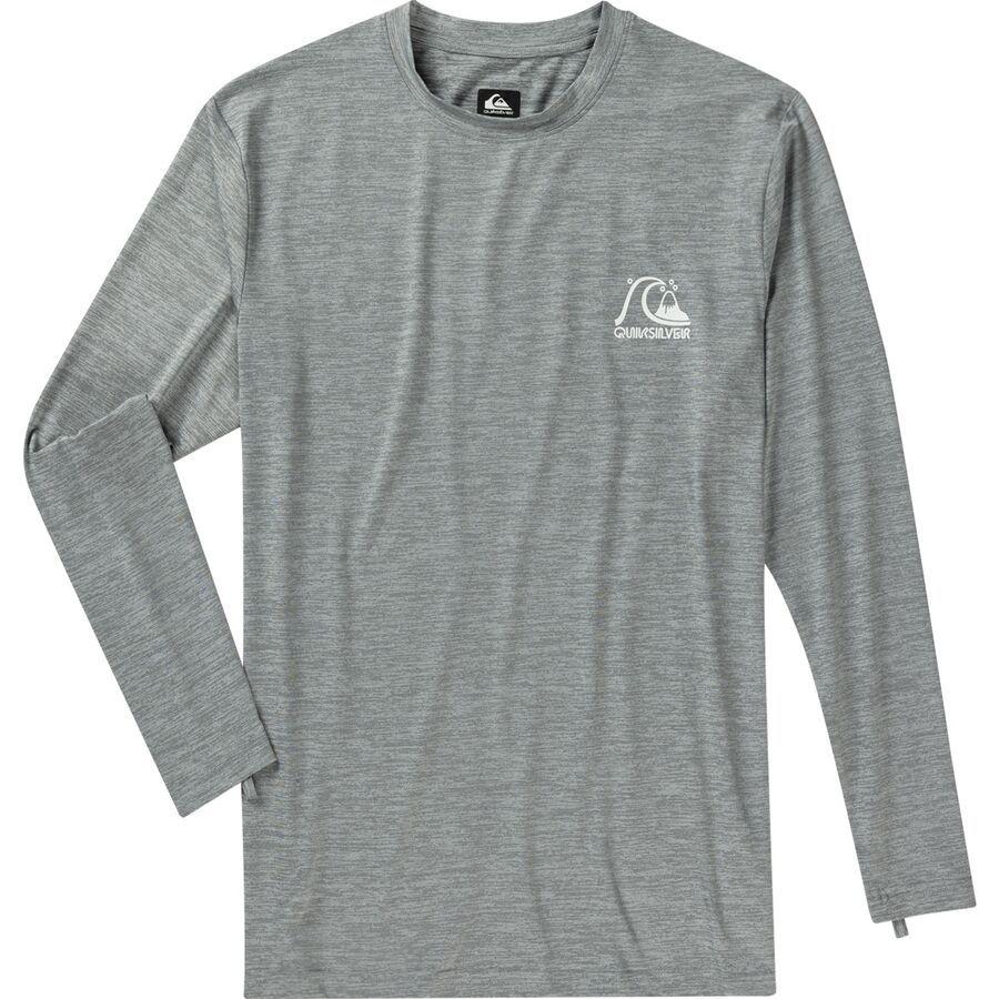 Quiksilver DNA Logo Surf Long-Sleeve T-Shirt - Men's Smoked Grey Heather