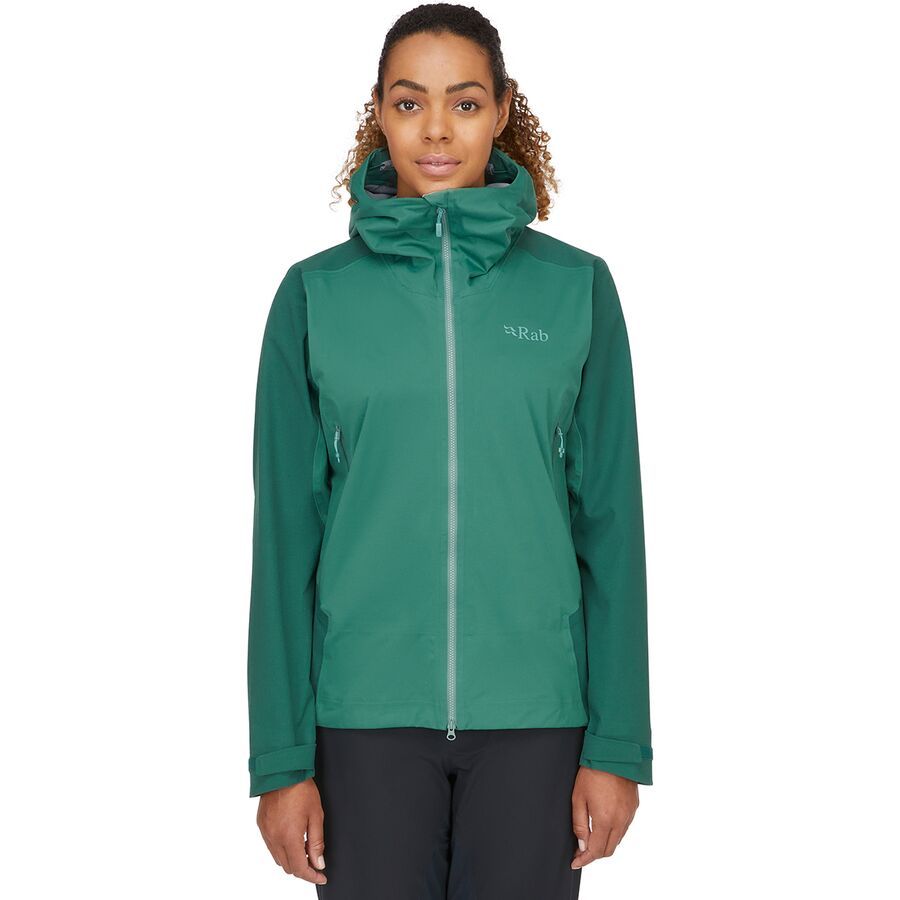 Rab Kinetic Alpine 2.0 Waterproof Jacket - Women's Green Slate/Eucalyptus