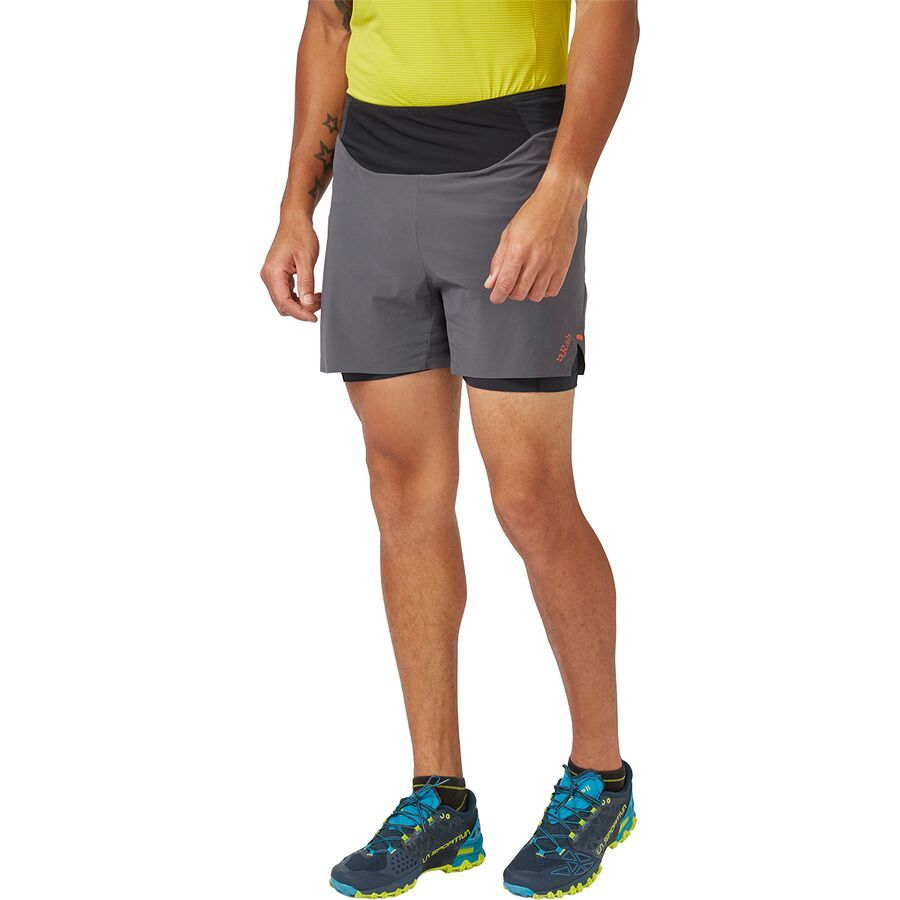 Rab Talus 2-in-1 7in Trail Short - Men's Graphene