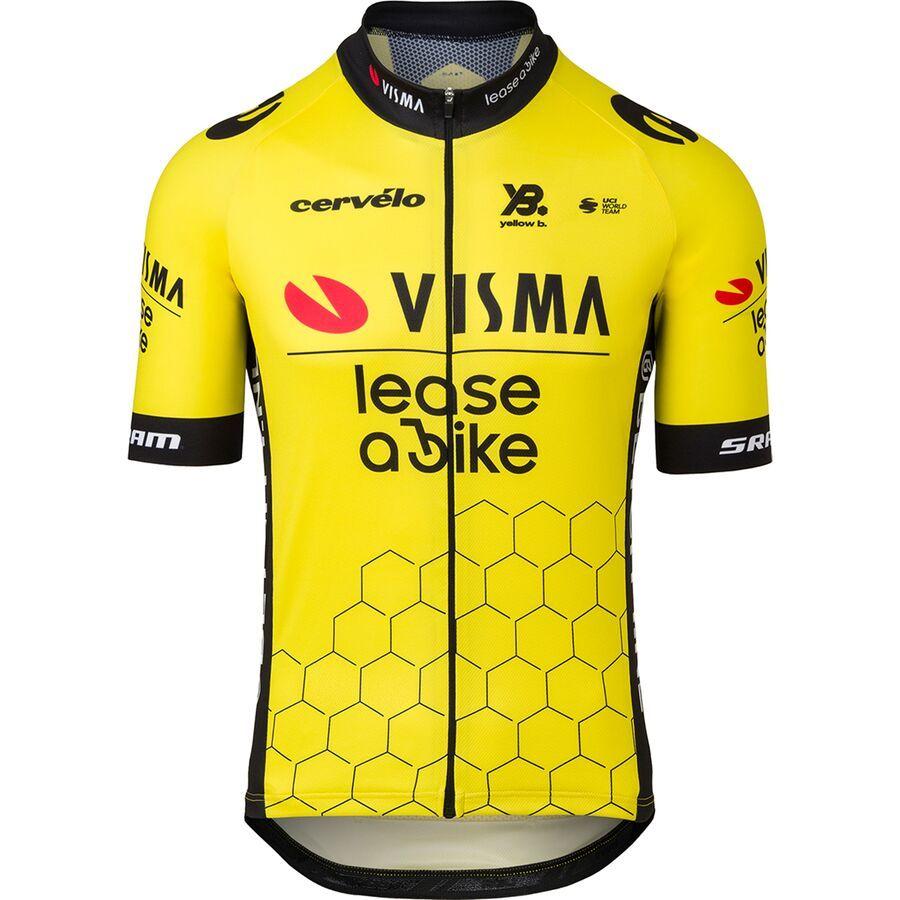 Racing-Gear Team Visma-Lease a Bike Short-Sleeve Jersey - Men's Yellow/Black