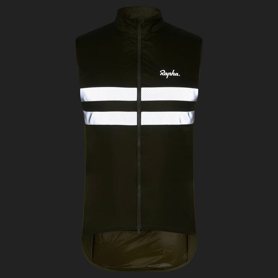 Rapha Brevet Insulated Gilet - Men's Dark Khaki/Silver